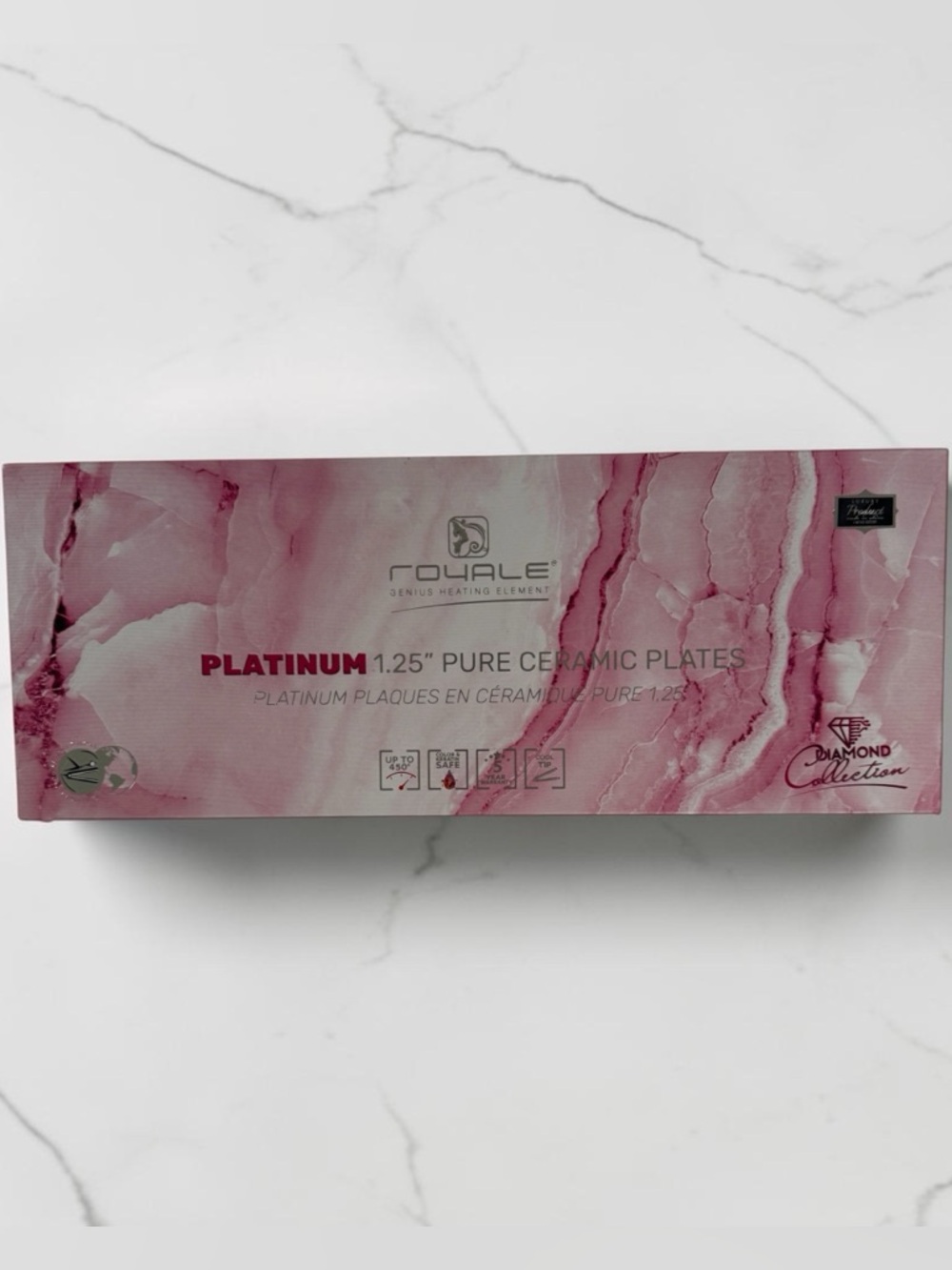 1.25” Ceramic Hair Straightener Flat Iron Pink Diamond Collection NIB